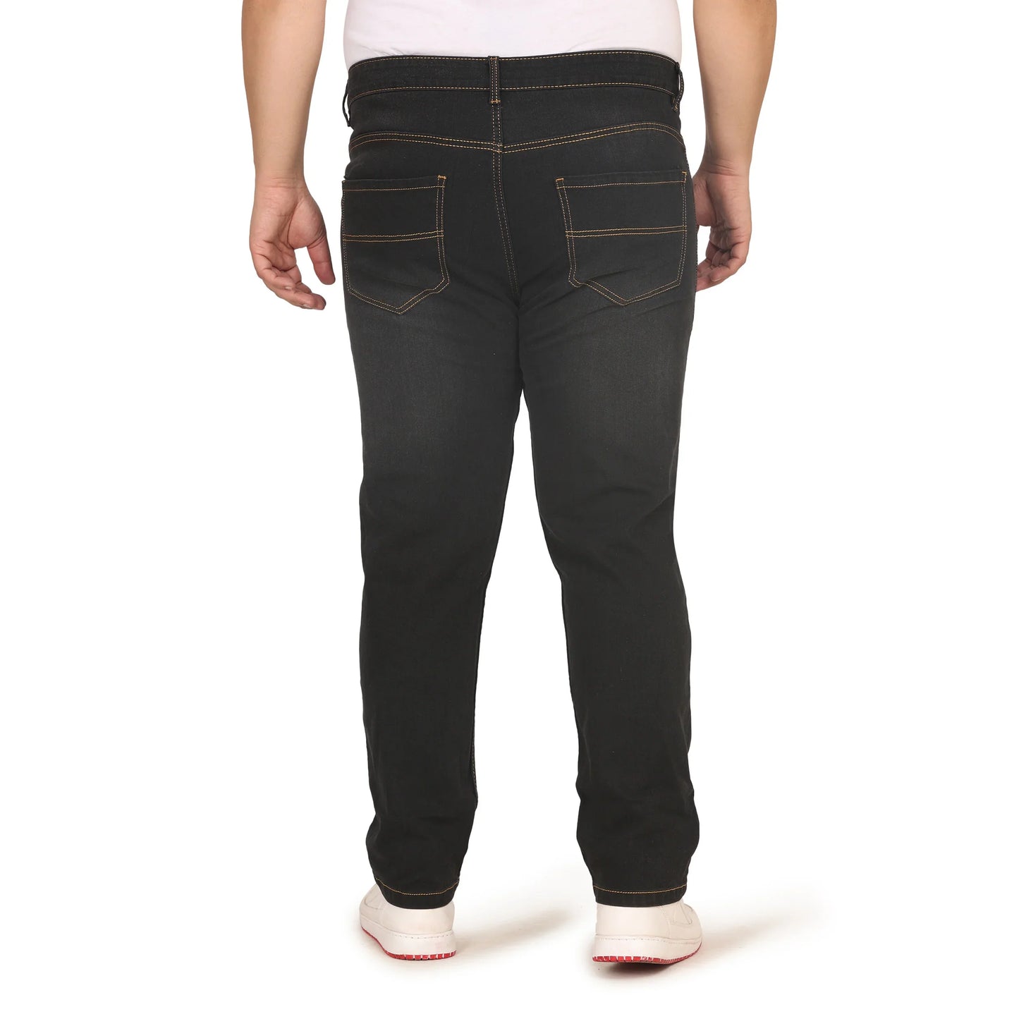 Kagad Men Plus Size Regular Fit Black Denim Jeans - Style Code "KGDJN-408017