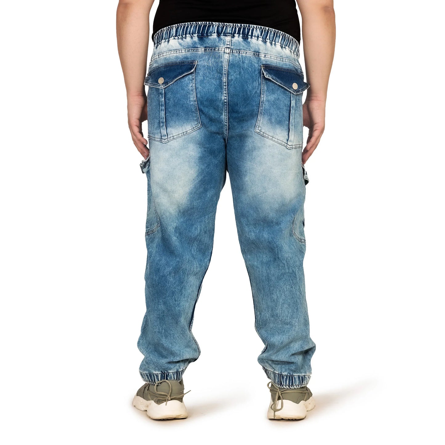 Abfy Zoo Men Regular and Plus Size Regular Fit Light Blue Color Denim Jeans Jogger - Style Code "KGDJGR-406011