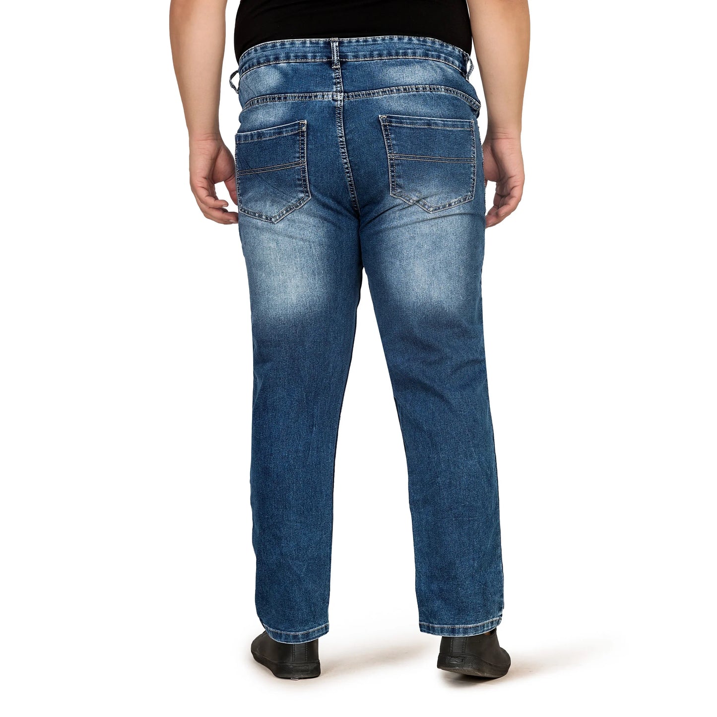 Kagad Men Plus Size Regular Fit Mid Blue Denim Jeans - Style Code "KGDJN-408014