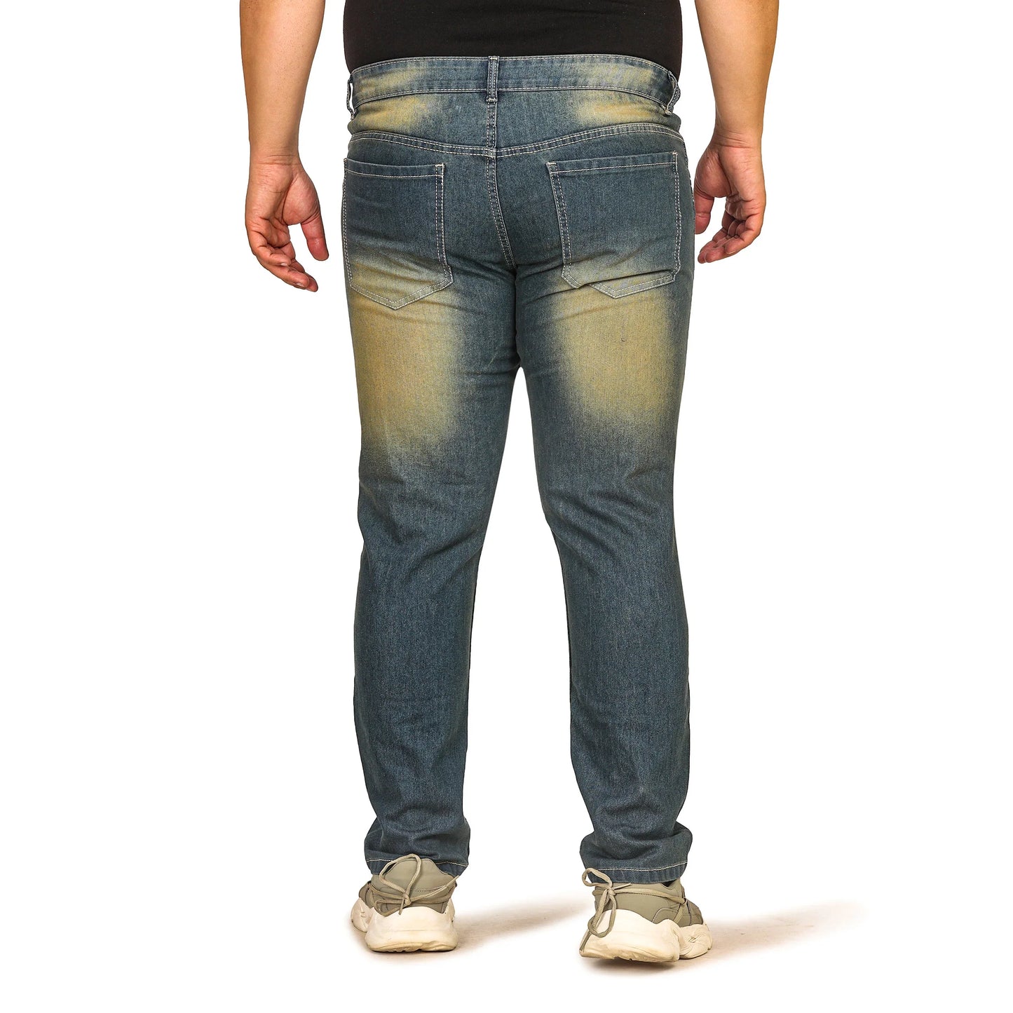 Kagad Men Plus Size Regular Fit Mid Blue Denim Jeans - Style Code "KGDJN-408010