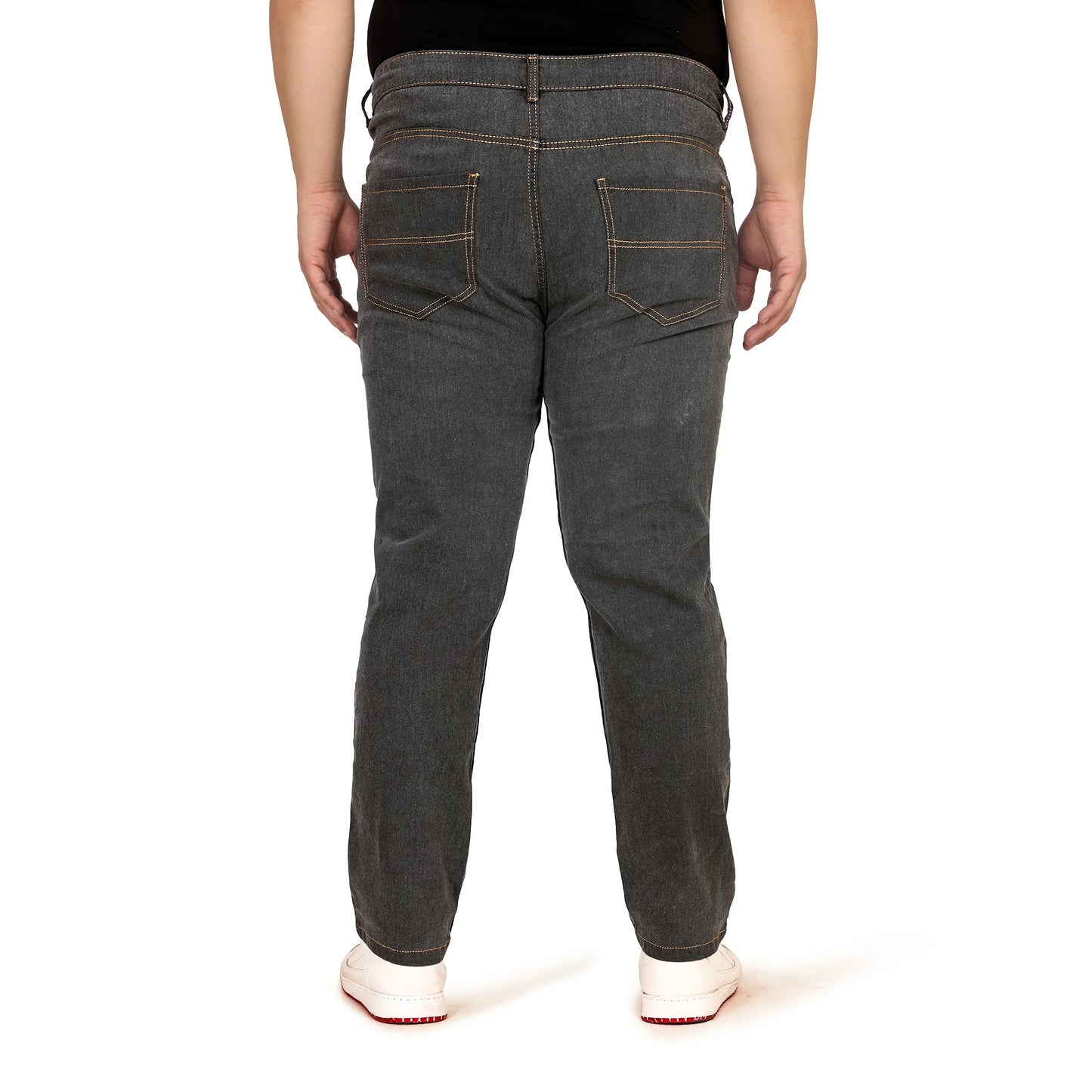 Kagad Men Plus Size Regular Fit Charcoal Grey Denim Jeans - Style Code "KGDJN-408009