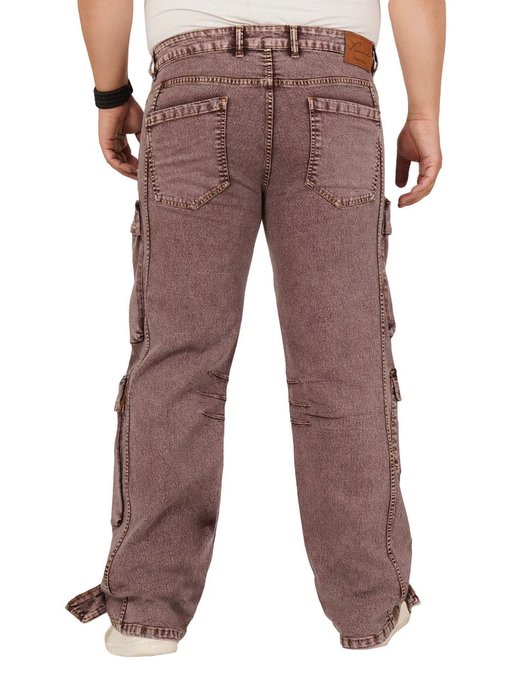 Men's Plus Size Denim Cargo KGDCR-406102