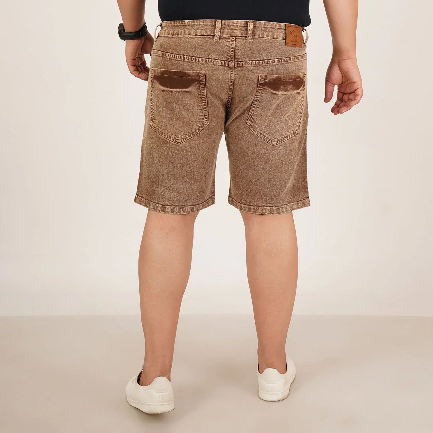 Kagad Mens Plus Size Loose Fit Rust Color Denim Short - Style Code "KGDST-406080