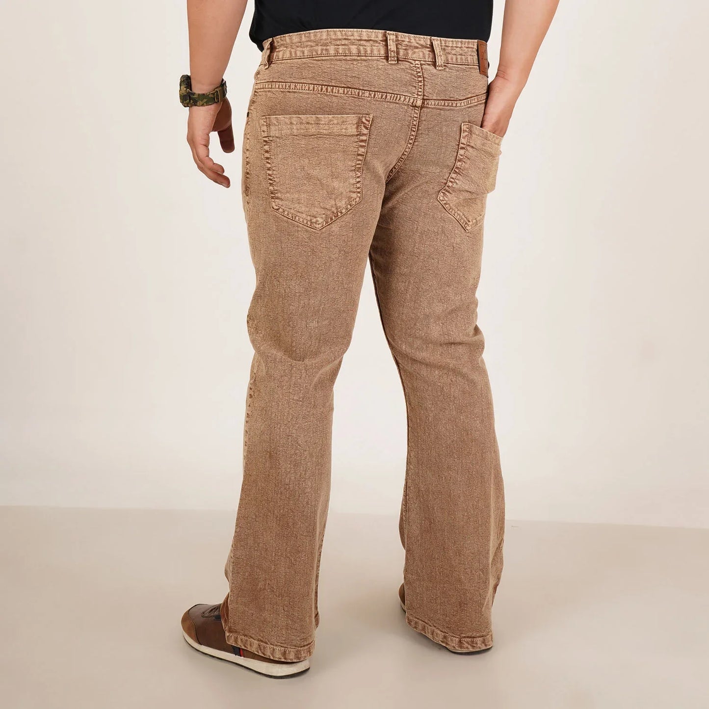 Kagad Mens Plus Size Boot Fit Imitaion Gold Color Denim Jeans - Style Code "KGDJN-406027