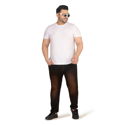 Kagad Men Plus Size Regular Fit Black Copper Tint Denim Jeans - Style Code "KGDJN-408029