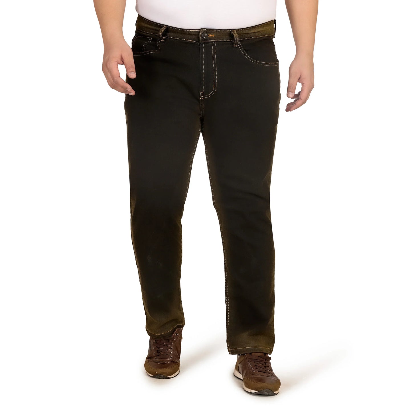 Kagad Men Plus Size Regular Fit Charcoal Grey Denim Jeans - Style Code "KGDJN-408026