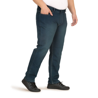 Kagad Men Plus Size Regular Fit Caded Blue Denim Jeans - Style Code "KGDJN-408023