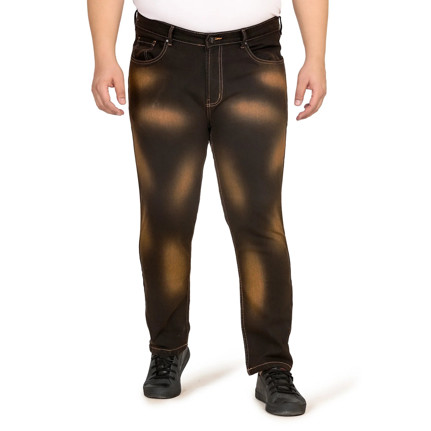 Kagad Men Plus Size Regular Fit Charcoal Grey Tinted Denim Jeans - Style Code "KGDJN-408019