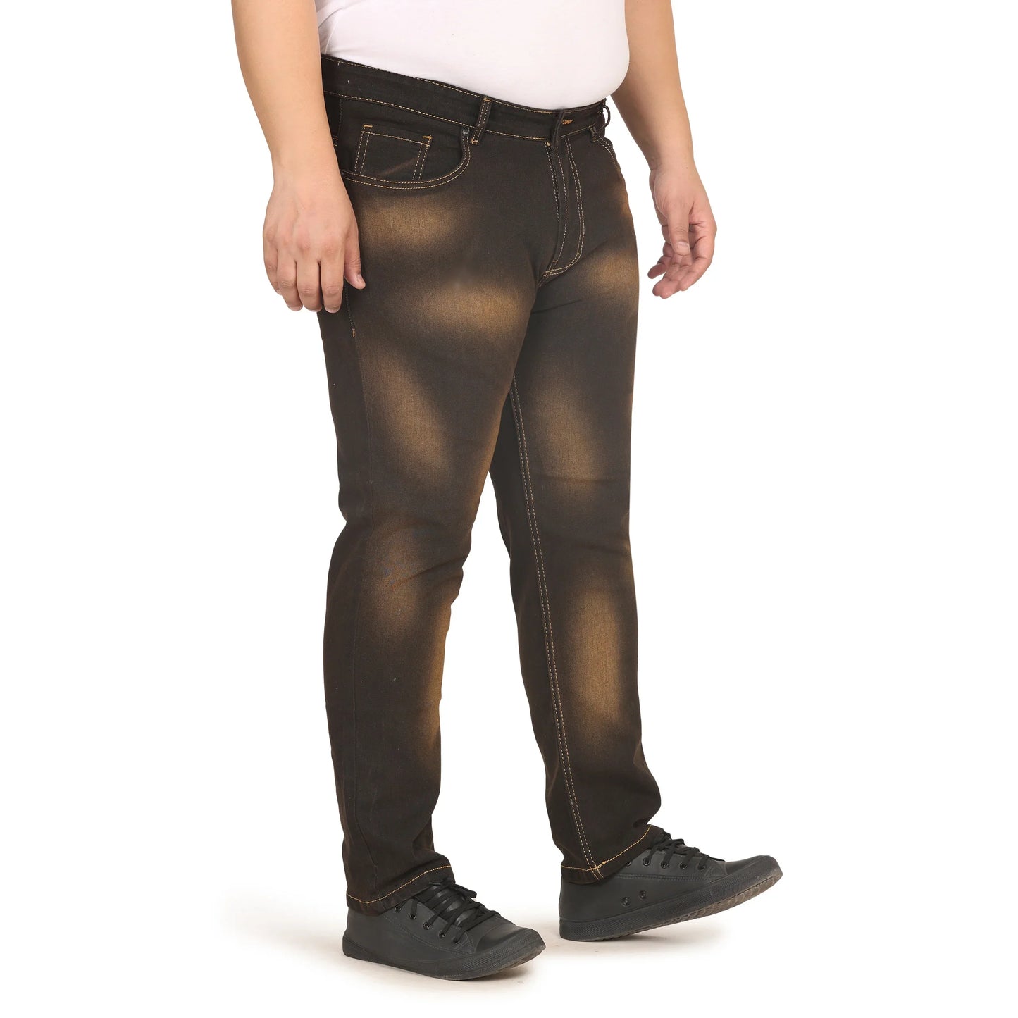 Kagad Men Plus Size Regular Fit Charcoal Grey Tinted Denim Jeans - Style Code "KGDJN-408019