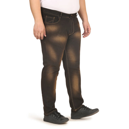 Kagad Men Plus Size Regular Fit Charcoal Grey Tinted Denim Jeans - Style Code "KGDJN-408019