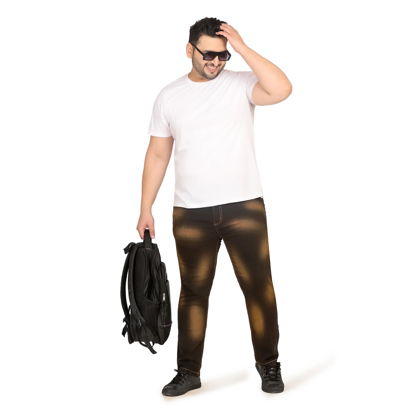 Kagad Men Plus Size Regular Fit Charcoal Grey Tinted Denim Jeans - Style Code "KGDJN-408019