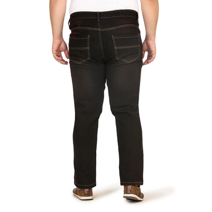 Kagad Men Plus Size Regular Fit Charcoal Black Denim Jeans - Style Code "KGDJN-408018