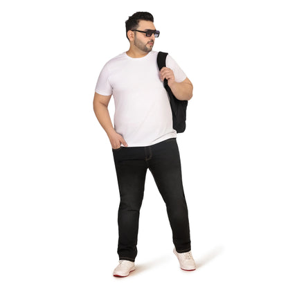 Kagad Men Plus Size Regular Fit Charcoal Black Denim Jeans - Style Code "KGDJN-408018