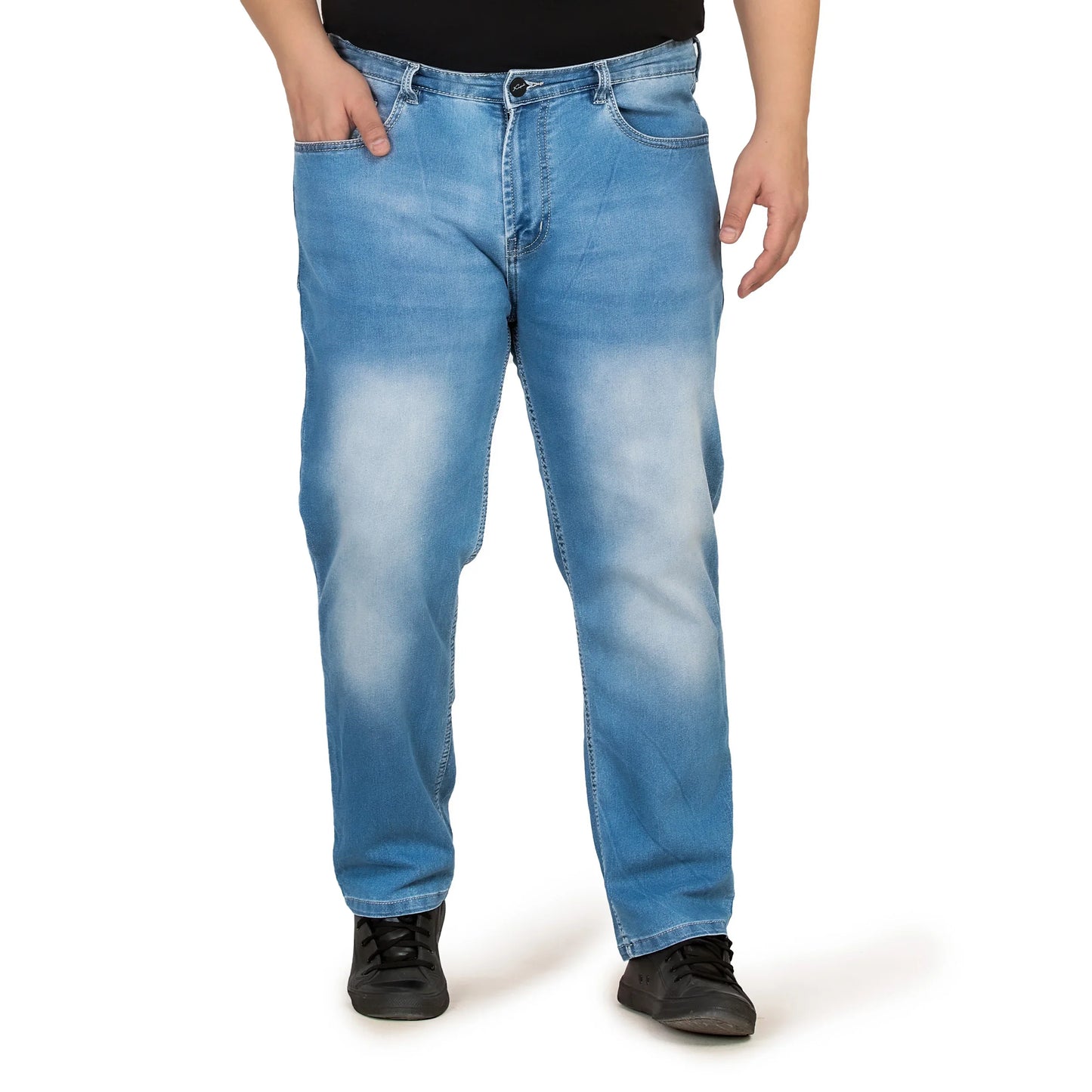 Kagad Men Plus Size Regular Fit Light Blue Denim Jeans - Style Code "KGDJN-408016