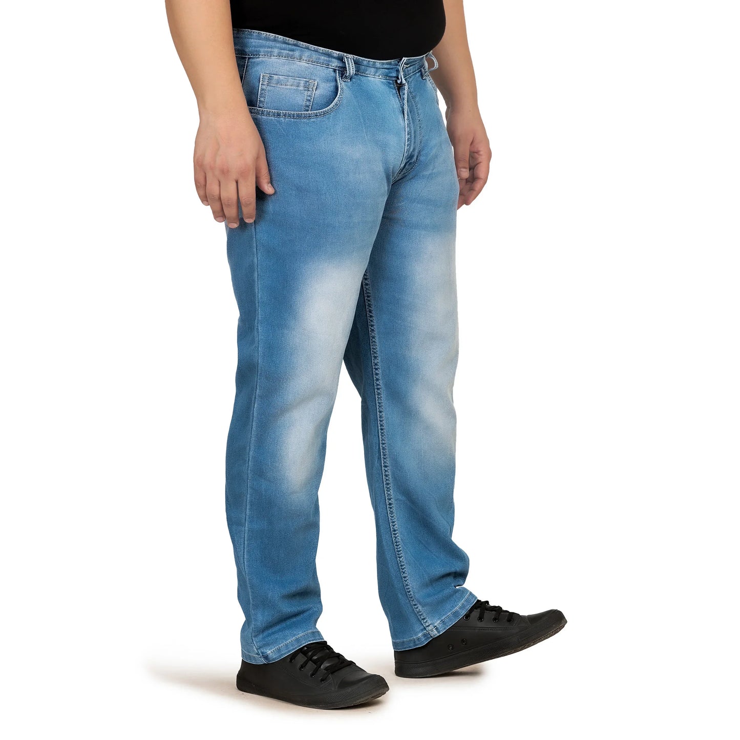 Kagad Men Plus Size Regular Fit Light Blue Denim Jeans - Style Code "KGDJN-408016