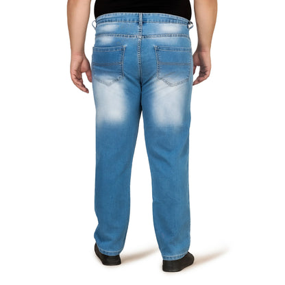 Kagad Men Plus Size Regular Fit Light Blue Denim Jeans - Style Code "KGDJN-408016