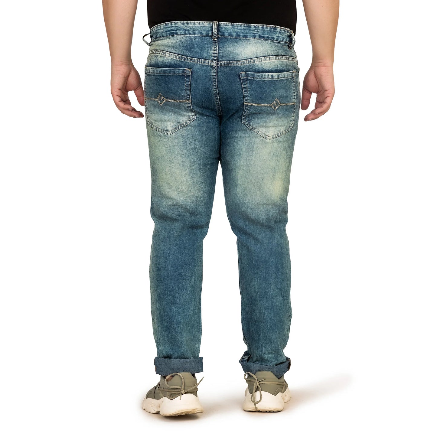 Kagad Men Plus Size Regular Fit Light Blue Tinted Denim Jeans - Style Code "KGDJN-408015