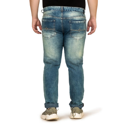 Kagad Men Plus Size Regular Fit Light Blue Tinted Denim Jeans - Style Code "KGDJN-408015