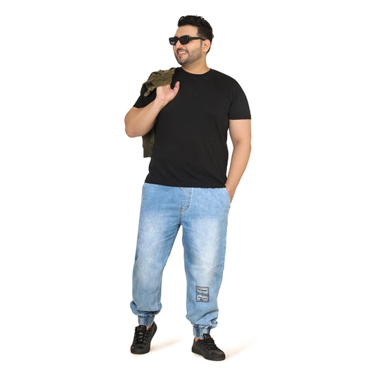Kagad Men Regular and Plus Size Baggy  Fit Light  Blue  Color  Denim Jeans Jogger - Style Code "KGDJGR-406007