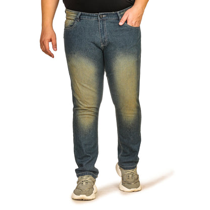 Kagad Men Plus Size Regular Fit Mid Blue Denim Jeans - Style Code "KGDJN-408010