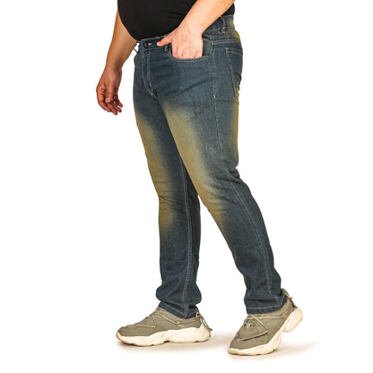 Kagad Men Plus Size Regular Fit Mid Blue Denim Jeans - Style Code "KGDJN-408010