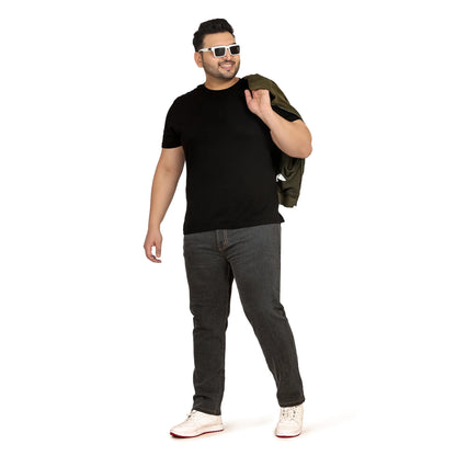 Kagad Men Plus Size Regular Fit Charcoal Grey Denim Jeans - Style Code "KGDJN-408009