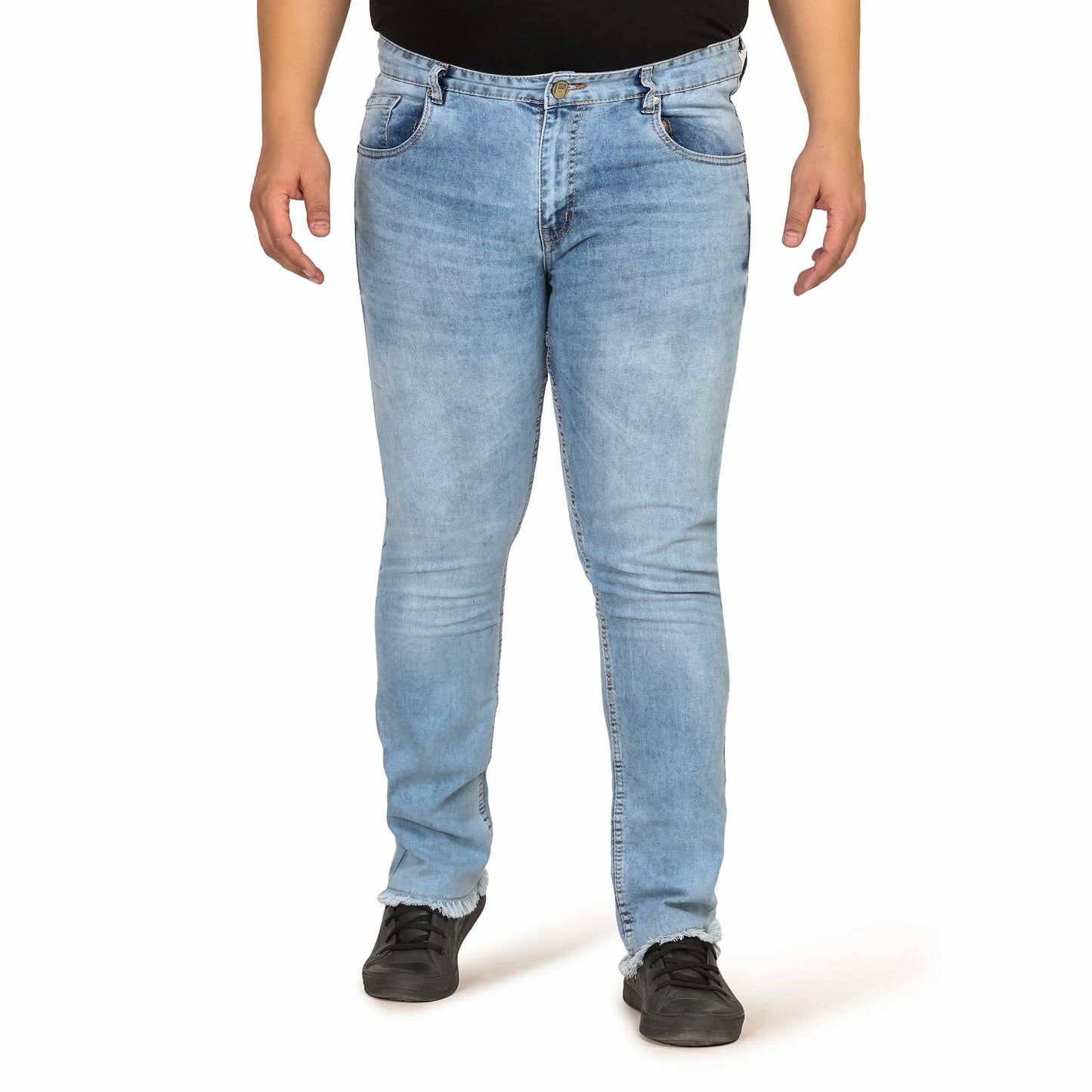 Kagad Men Plus Size Regular Fit Light Blue Denim Jeans - Style Code "KGDJN-408006