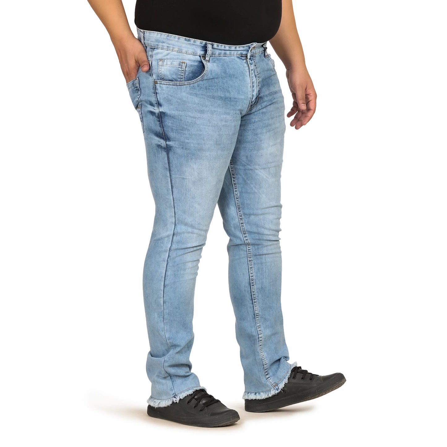 Kagad Men Plus Size Regular Fit Light Blue Denim Jeans - Style Code "KGDJN-408006