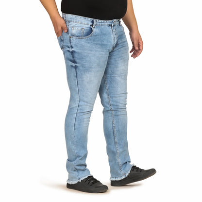 Kagad Men Plus Size Regular Fit Light Blue Denim Jeans - Style Code "KGDJN-408006