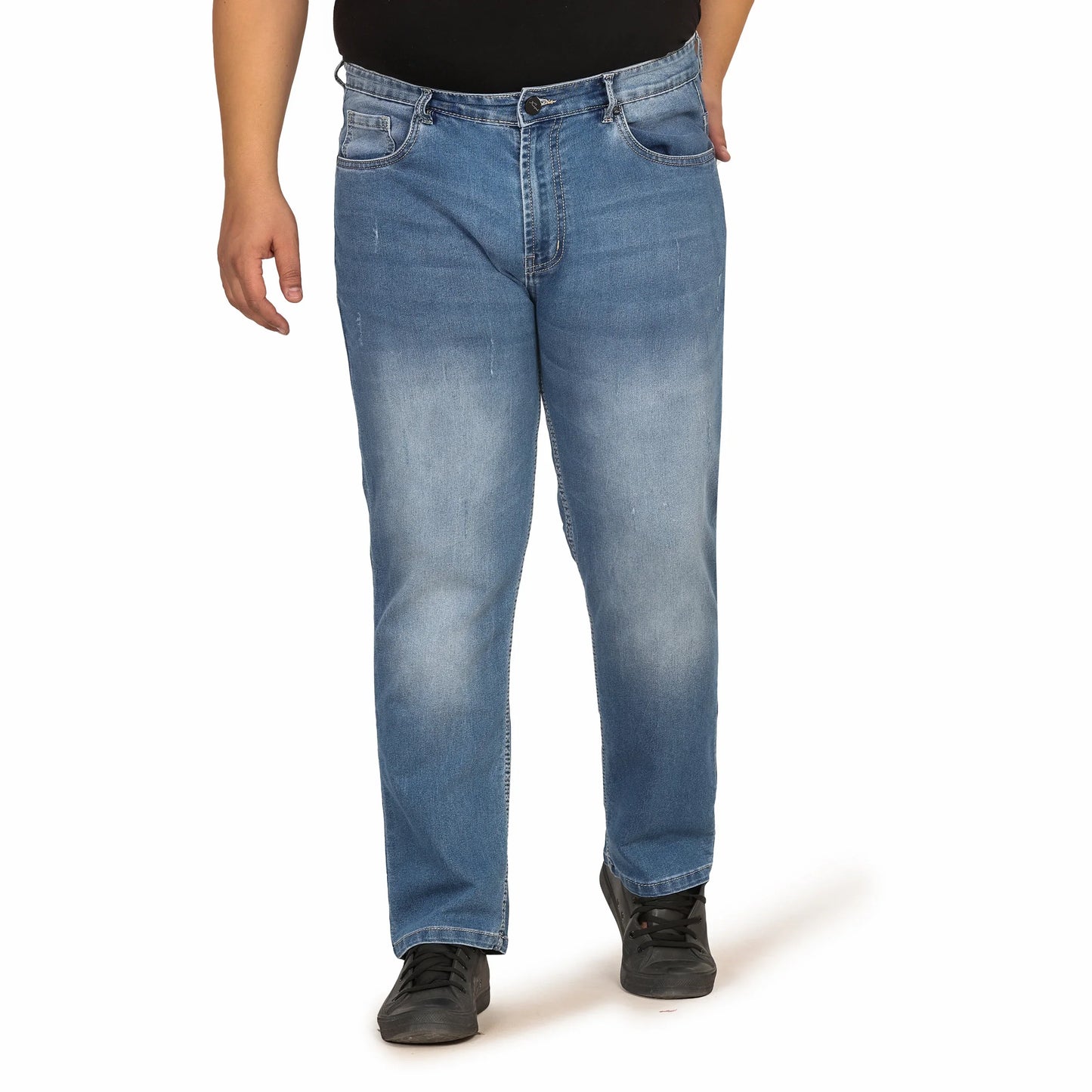 Kagad Men Plus Size Regular Fit Light Blue Denim Jeans - Style Code "KGDJN-408003
