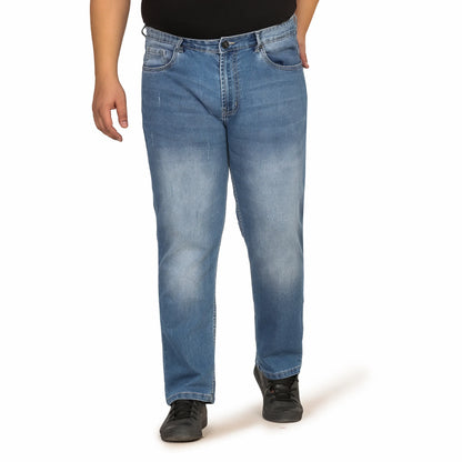 Kagad Men Plus Size Regular Fit Light Blue Denim Jeans - Style Code "KGDJN-408003