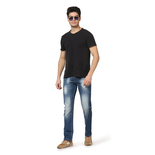 Kagad Men Straight Fit Indigo  Blue Denim Jeans - Style Code "KGDJNS-403004