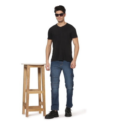 Kagad Men Straight Fit Vintage Blue Denim Jeans - Style Code "KGDJNS-403006