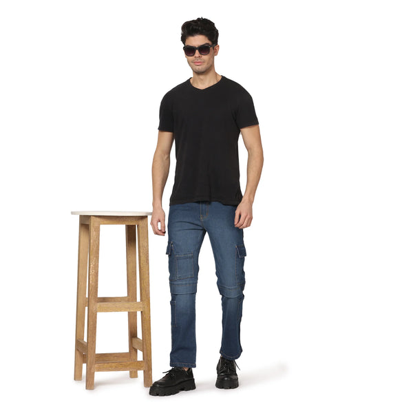 Kagad Men Straight Fit Vintage Blue Denim Jeans - Style Code "KGDJNS-403006