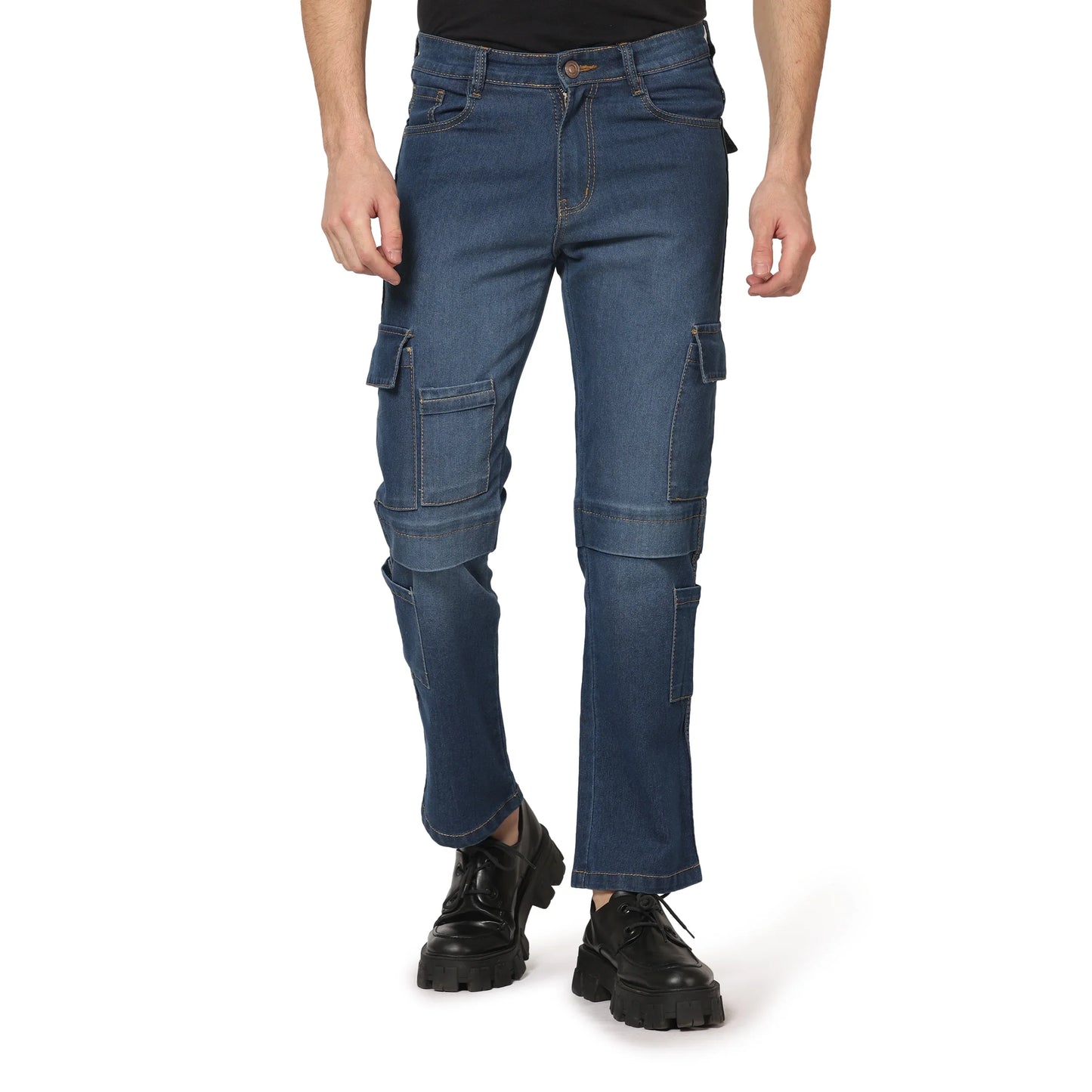 Kagad Men Straight Fit Vintage Blue Denim Jeans - Style Code "KGDJNS-403006