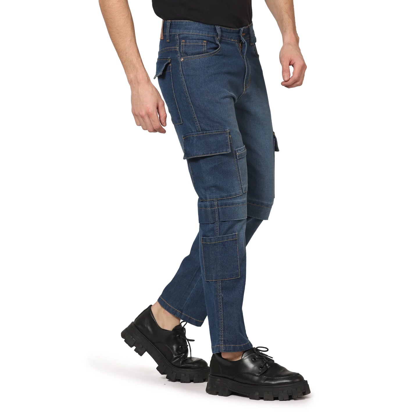 Kagad Men Straight Fit Vintage Blue Denim Jeans - Style Code "KGDJNS-403006