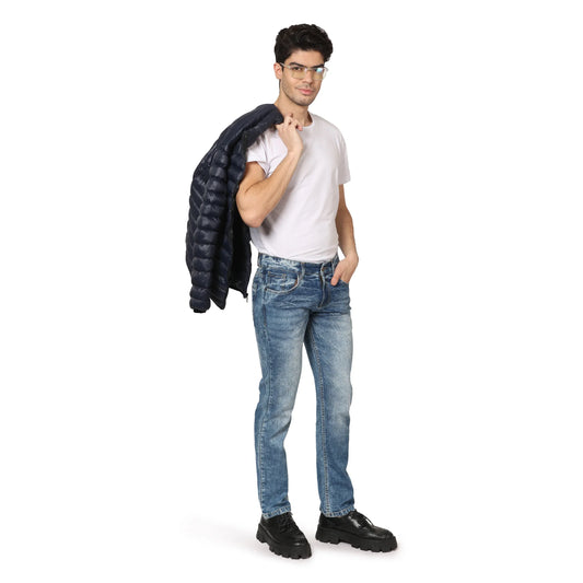 Kagad Men Straight Fit Light Blue Denim Jeans - Style Code "KGDJNS-403011