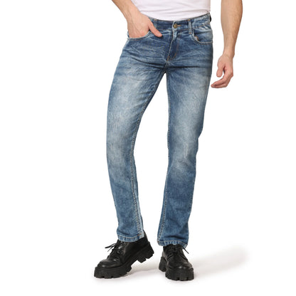 Kagad Men Straight Fit Light Blue Denim Jeans - Style Code "KGDJNS-403011