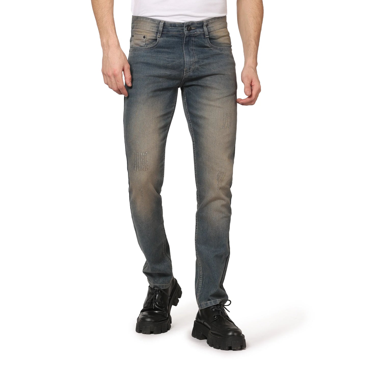 Kagad Men Regular Fit Blue Tinted Denim Jeans - Style Code "KGDJNS-403012