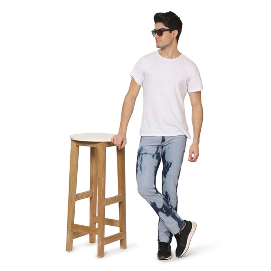 Kagad Men Regular Fit  Blue Washed Out Denim Jeans - Style Code "KGDJNS-403013