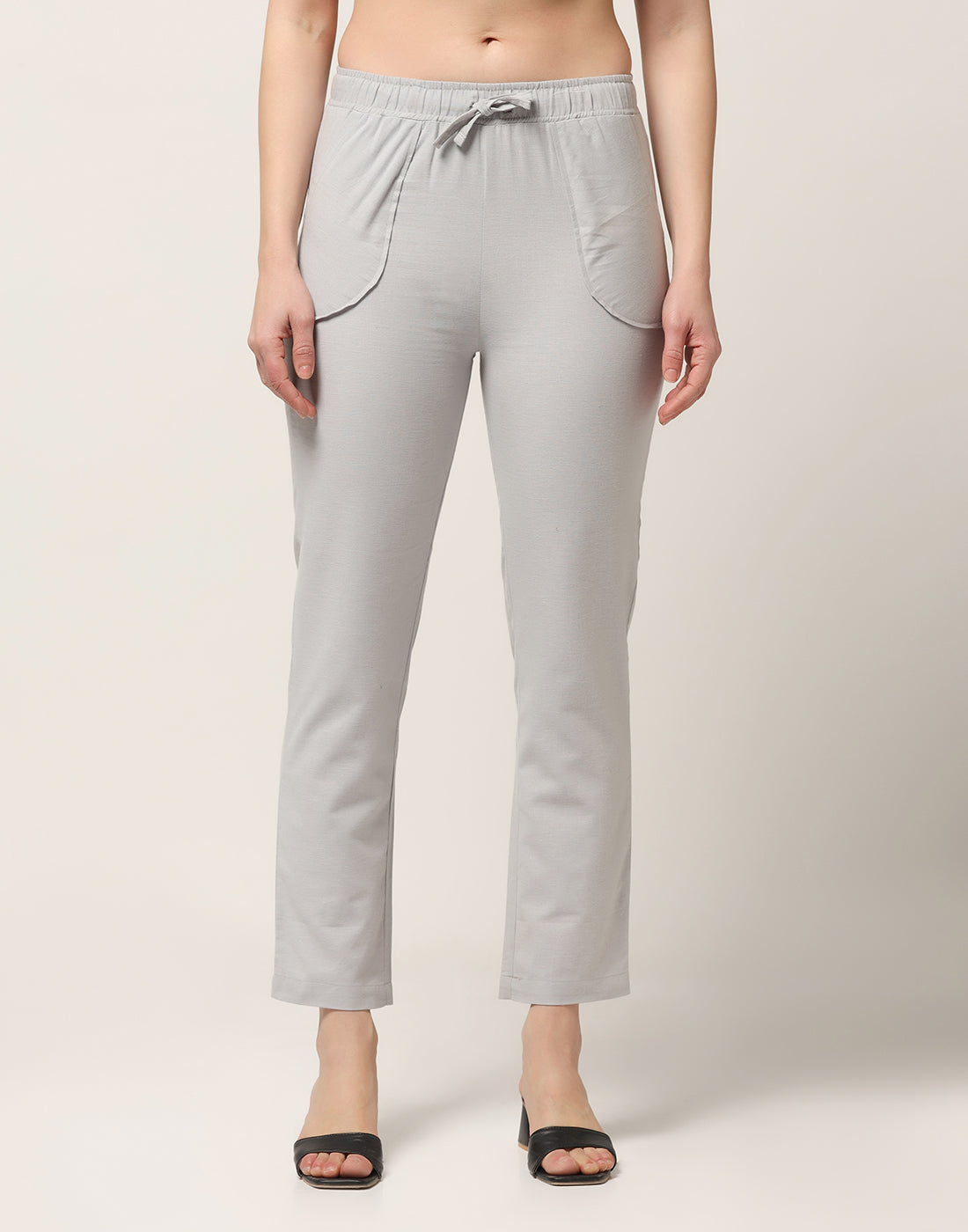 Kagad Womens Mid Rise Straight Fit Latte Cotton Trouser - Style Code "KGDTR-404030