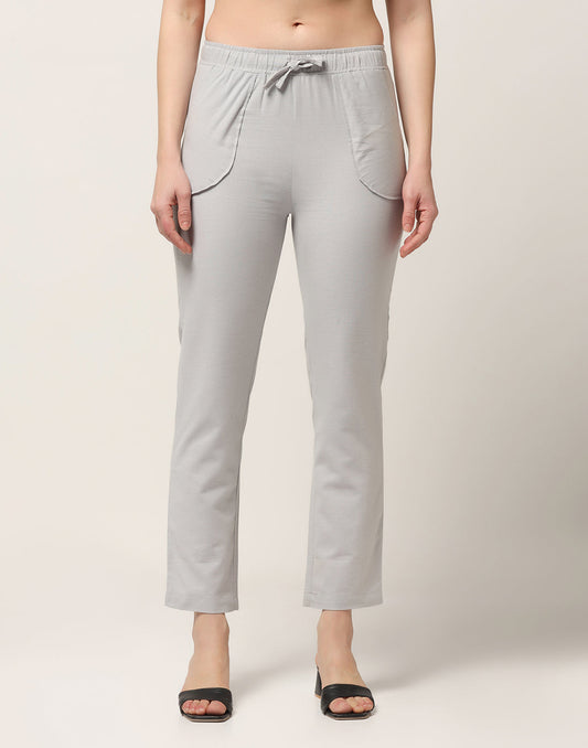 Kagad Womens Mid Rise Straight Fit Latte Cotton Trouser - Style Code "KGDTR-404030