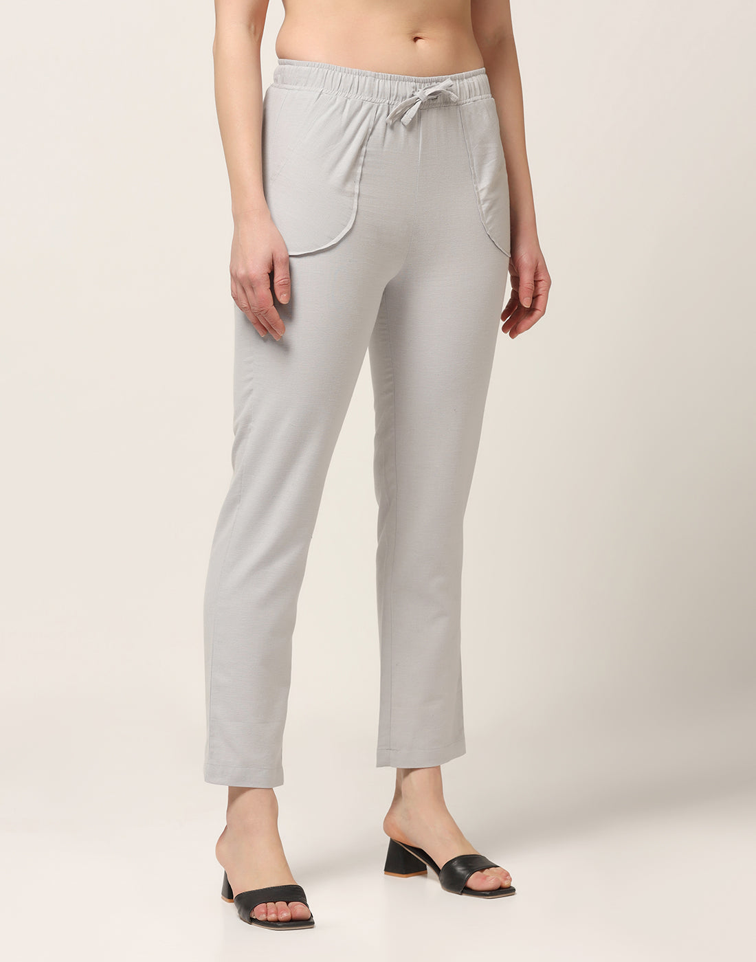 Kagad Womens Mid Rise Straight Fit Latte Cotton Trouser - Style Code "KGDTR-404030