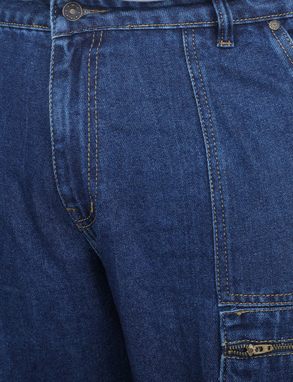 Men's Plus Size Denim Cargo KGDCRG-406103