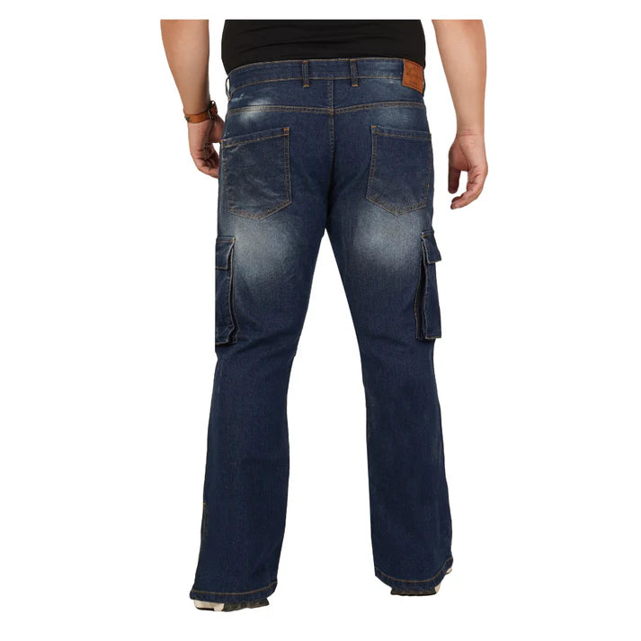 Men's Plus Size Denim Cargo KGDCR-406097