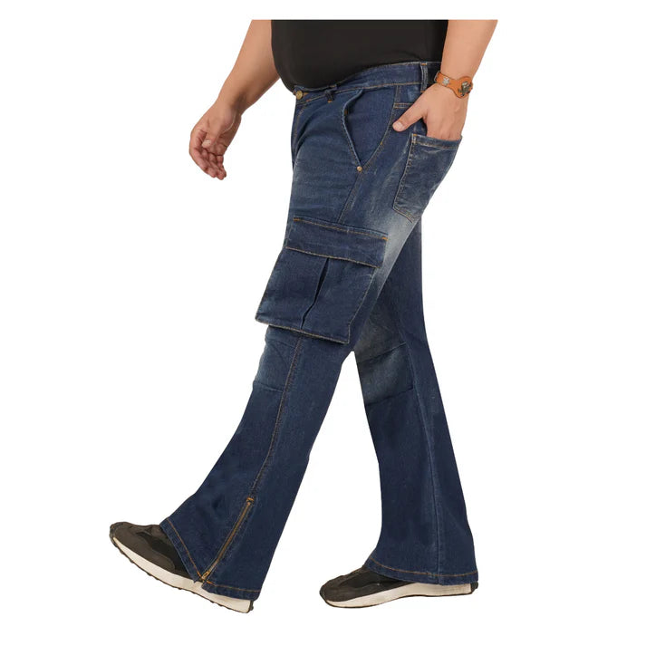 Men's Plus Size Denim Cargo KGDCR-406097