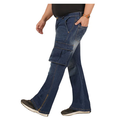 Men's Plus Size Denim Cargo KGDCR-406097