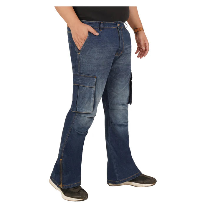 Men's Plus Size Denim Cargo KGDCR-406097