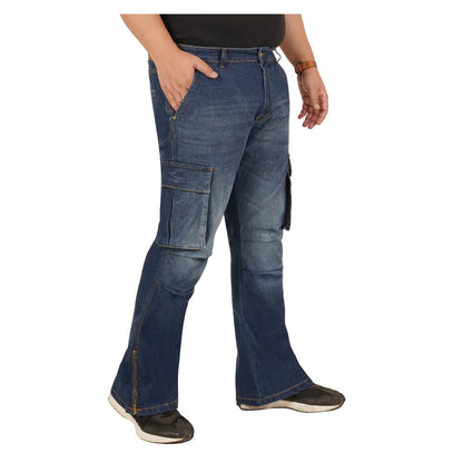 Men's Plus Size Denim Cargo KGDCR-406097