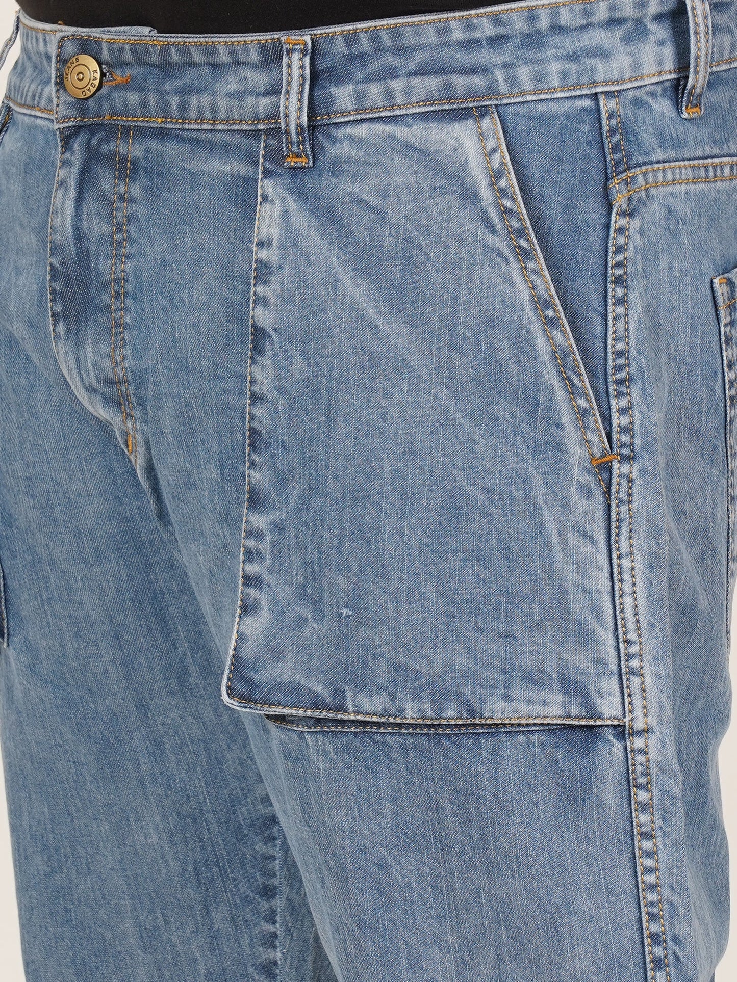 Men's Plus Size Denim Cargo KGDCR-406096